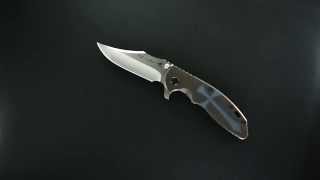 Rick Hinderer Steel Flame Custom XM18 Bowie Flipper [upl. by Haukom451]