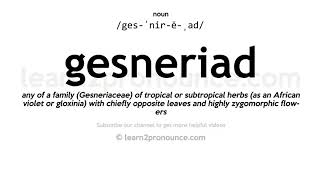 Pronunciation of Gesneriad  Definition of Gesneriad [upl. by Wain]