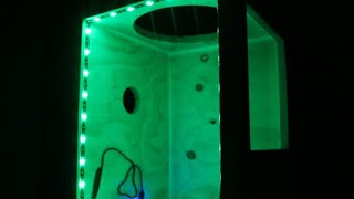 Bass horn enclosure build part 2  LEDs powered by amplifier [upl. by Derick66]