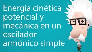 Energía cinética potencial y mecánica en un oscilador armónico simple [upl. by Natiha]