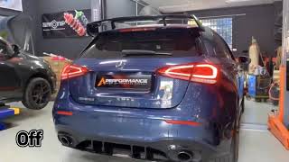 Mercedes Benz A35 AMG W177  A Performance Downpipe Custom Full set A Performance Exhaust Valve [upl. by Allerim]