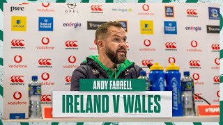 Inside Camp Andy Farrell Press Conference Ireland v Wales [upl. by Roldan]