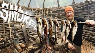 How To Cold Smoke Fish Alewife  River Herring Day 4 of 8 Maine WLC  Catch And Cook Survival [upl. by Sucrad]