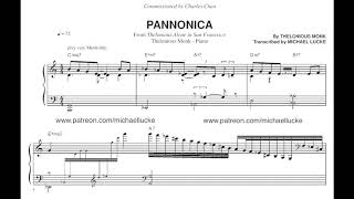 Thelonious Monk  Pannonica Solo Piano  Transcription [upl. by Naujyt]