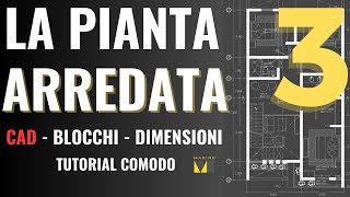 Disegno Edile Ep3  La Pianta Arredata  Tutorial Comodo [upl. by Xylon]