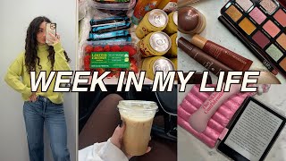 VLOG 👩🏽‍💻🎞️ back to a corporate job workwear haul grocery haul amp reset  posteras tour slump [upl. by Teri405]