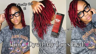 How I dyed my locs Magenta with a semi  permanent dye from Loreal Technique HiColor HiLights [upl. by Akimit]