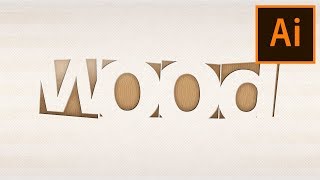 How to Make a Wooden Text Effect with Adobe Illustrator [upl. by Hartmann380]