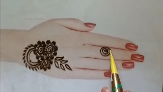 Dubai Style Gulf Mehndi Design 🥰 ll So Beautiful [upl. by Ahseral]