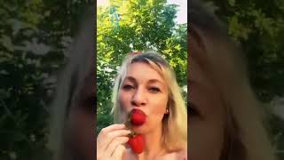 Maria Zakharova teases with Strawberries [upl. by Eirrak]