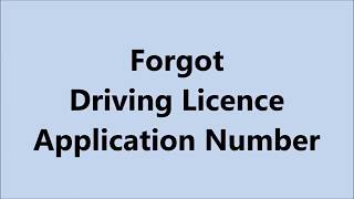 Forgot Driving License Application Number Online  English  Find Licence Application number by Name [upl. by Gnen]