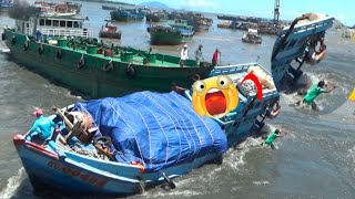 ✅ Shocking River Collision Barges Ram into Fishing Boats [upl. by Leif451]