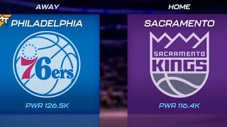 Philadelphia 76ers vs Sacramento Kings  Tourneys Cosmic Jasper Semifinal Game 4  NBA 2K Mobile [upl. by Fulmer]