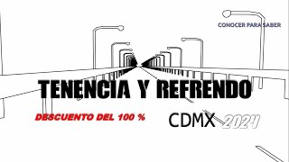 Pago de tenencia y refrendo en la CDMX 2024 descuento del 100 en tenencia [upl. by Stoddard996]