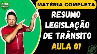 RESUMO DETRAN 2024 LEGISLAÇÃO TRÂNSITO MATÉRIA COMPLETA RESUMÃO DE LEGISLAÇÃO DE TRÂNSITO AULA 01 [upl. by Tish]