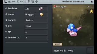 Shiny Porygon in POKEMMO after 9600 Eggs [upl. by Wurst622]