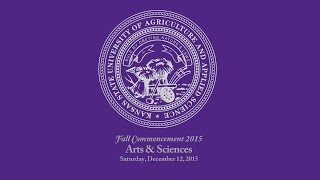 KState Commencement  Fall 2015  Arts and Sciences [upl. by Weider]