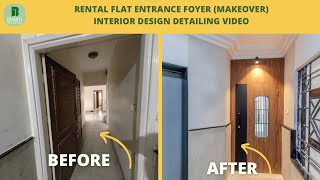 2BHK RENTAL FLAT ENTRANCE FOYER LOBBY MAKEOVER [upl. by Nyra]