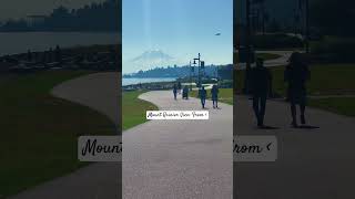 Views of Mount Rainier from Point Ruston Tacoma Washington [upl. by Nilreb180]