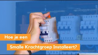 Smalle Krachtgroep installeren in groepenkast  2 Module brede krachtgroep aansluiten [upl. by Rivard]