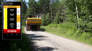 Spridning av kalciumkloridflingor CC road ® 77 Spreading of Calcium Chloride [upl. by Ener684]