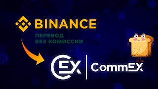 Как перевести активыкрипту с Binance на CommEX [upl. by Edgell870]