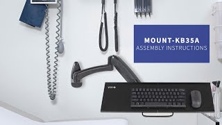 MOUNTKB35A Pneumatic Wall Mounted Keyboard Tray Assembly by VIVO [upl. by Nisior732]