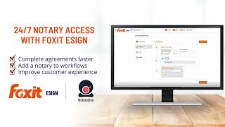 Foxit eSign  NotaryLive Document Workflow Overview [upl. by Marlane]