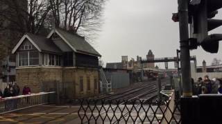 Trains at Lincoln Central amp Level Crossing High Street Saturday 11022017 [upl. by Llirret]