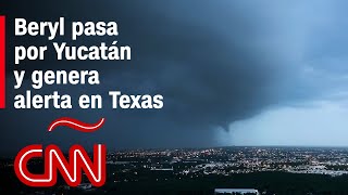 Resumen en video del huracán Beryl que tocó tierra en Yucatán y va a Texas recorrido y noticias [upl. by Fein]