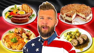 AMERICANS Try GERMAN FOOD For The First Time [upl. by Econah]