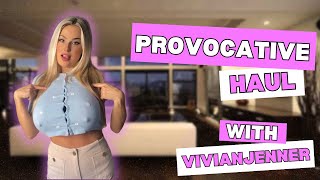 4K Provocative Try On Haul  Get Ready With Vivian 2024 [upl. by Warfore]