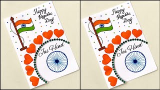 Republic Day Card26th January Republic Day CardRepublic Day Card 2024Handmade Republic Day Card [upl. by Aihsemak]