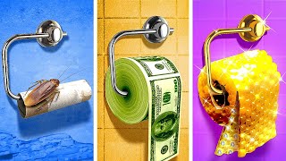 POOR vs RICH vs GIGA RICH Students Struggles  Secret Rooms in School  Parenting Hacks by TeenVee [upl. by Lyndsie]