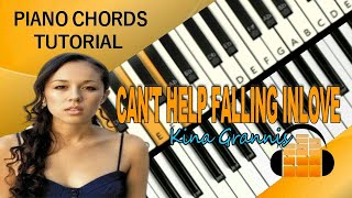 Cant help Falling Inlove  Kina Grannis  Piano Chords Tutorial [upl. by Falzetta]