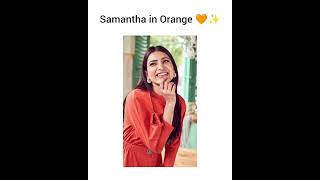 Samantha in Orange🧡 samantha shorts ytshorts [upl. by Camden686]