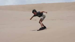 Sandboarding  Great Sand Dunes National Park [upl. by Slaohcin]