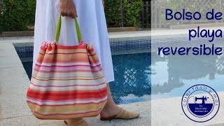 Bolso de playa reversible con patrones [upl. by Ivel356]