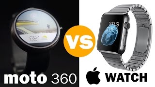 Apple Watch VS Moto 360 Smartwatch Comparison [upl. by Pros502]