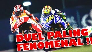 PERTARUNGAN TERBAIK VALENTINO ROSSI VS MARC MARQUEZ di MOTOGP [upl. by Benni]