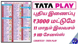 TATA PLAY  New Connection offer  ₹3000  11 Month HDS package  Free installation in TATA PLAY [upl. by Chaffinch419]