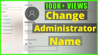 How to change Administrator name on Windows 10 🙏 How do I Change the Administrator on Windows 10 [upl. by Norrahc]