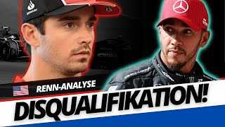 Hamilton und Leclerc DISQUALIFIZIERT I Analyse USA GP 2023 [upl. by Asa]