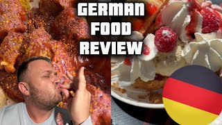 Brit Tries GERMAN Food curry61 berlin germanfood [upl. by Etac]