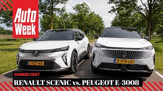 Peugeot e3008 vs Renault Scenic ETech  AutoWeek Dubbeltest [upl. by Sephira86]