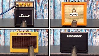 Micro Amp Shootout  Marshall VS Fender VS Orange VS Blackstar [upl. by Nonnahsal]