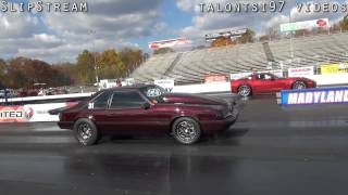 Blown Foxbody Mustang almost loses it roll racing DOR2 [upl. by Vernor]