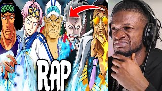 ONE PIECE MARINE RAP CYPHER  RUSTAGE ft Shofu DizzyEight Shwabadi REACTION [upl. by Leonanie]