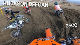 RACING 65ccs ON THE PRO MOTOCROSS TRACK Hudson Deegan GoPro raw [upl. by Eudo]