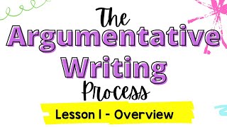 Argumentative Writing Lesson 1 Overview [upl. by Ayatahs227]